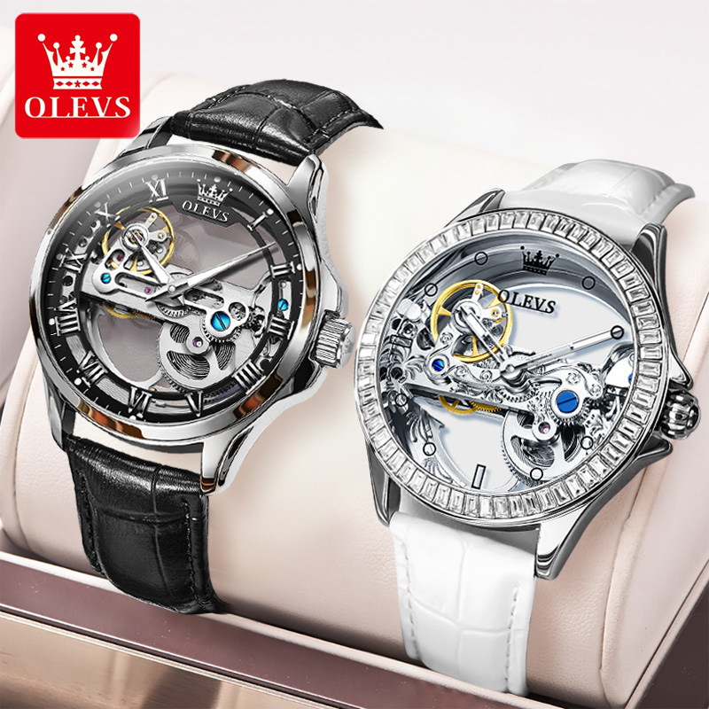 Watch Winder Compact - OLEVS Couple Watches Original Fully Transparent