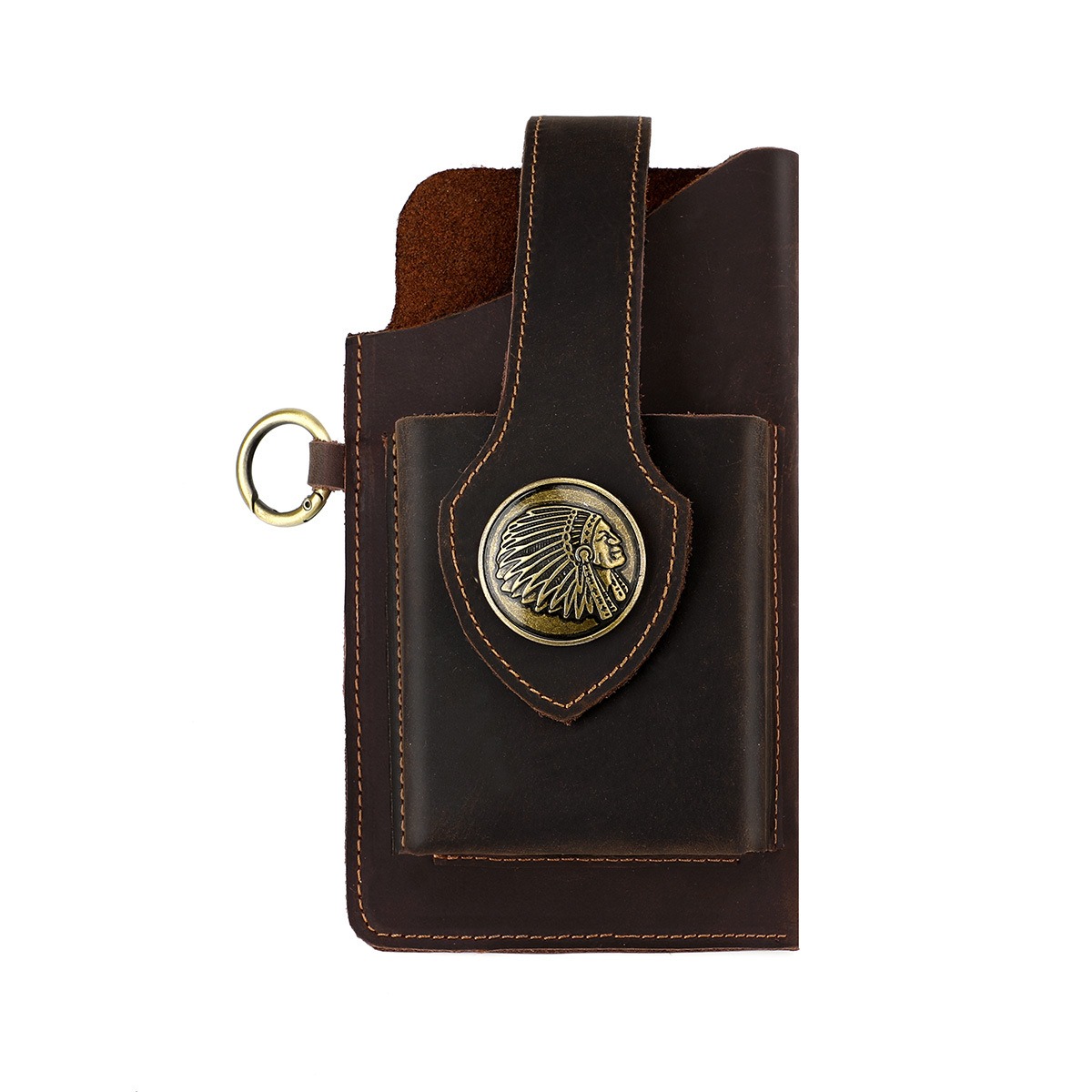 Leather Edc. Carry Pouch - Men Leather Belt Loop Phone Pouch,Waist