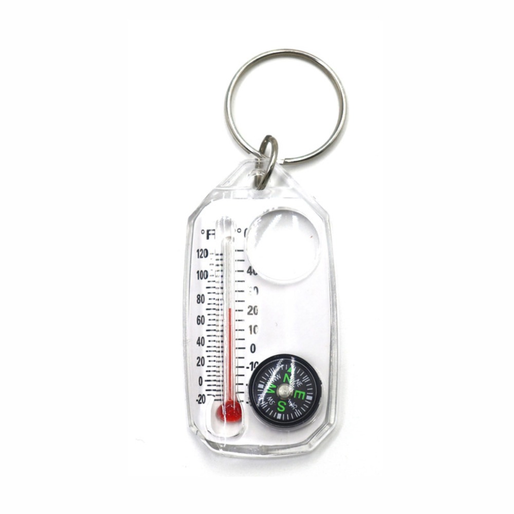 Compass Keychain Mini - Portable 3-in-1 Function Mini Compass Keychain