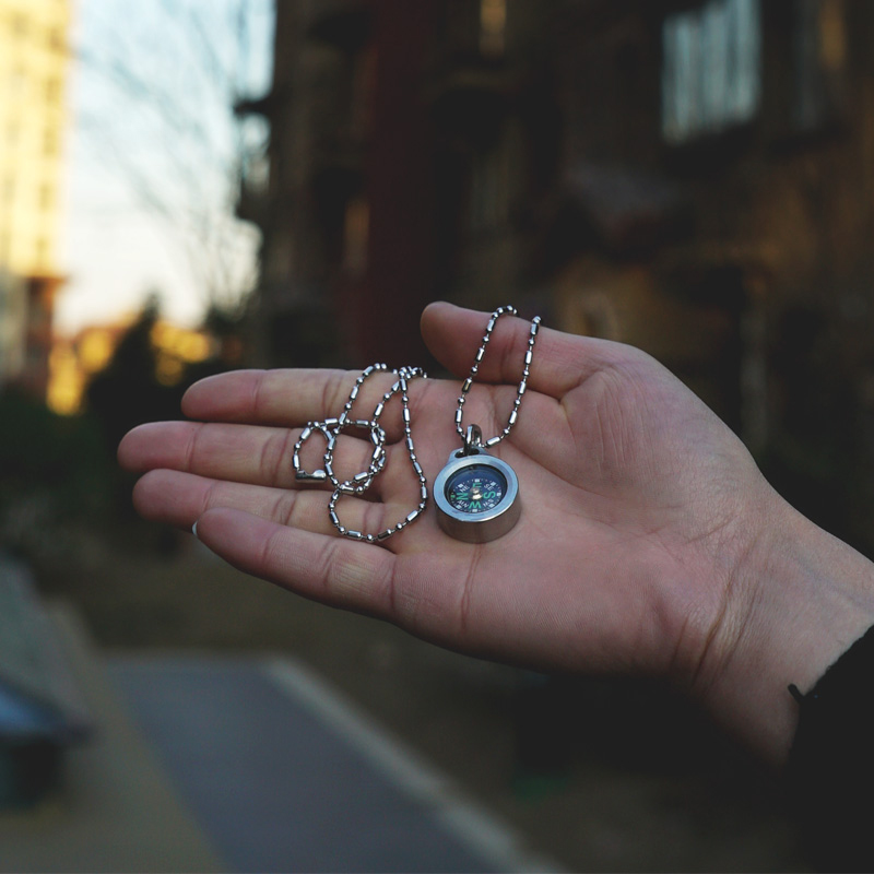 Titanium Alloy/Copper Luminous - огляд і ціна Compass Keychain Mini