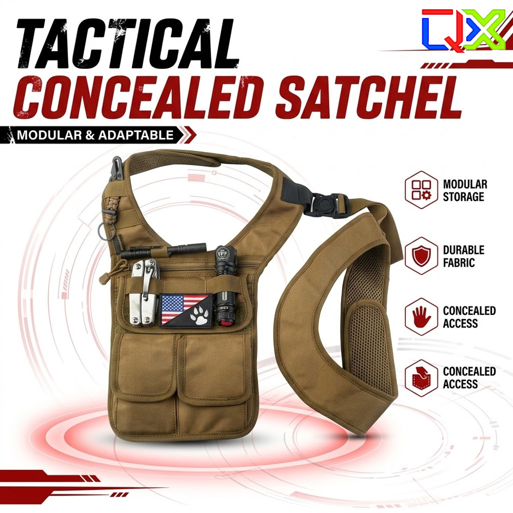 QX Tactical Concealed Satchel  - огляд і ціна Edc Concealed Carry Bag
