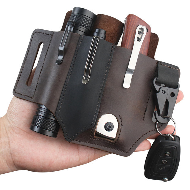 Leather EDC Tool Pouch Outdoor - огляд і ціна Edc Carry Items