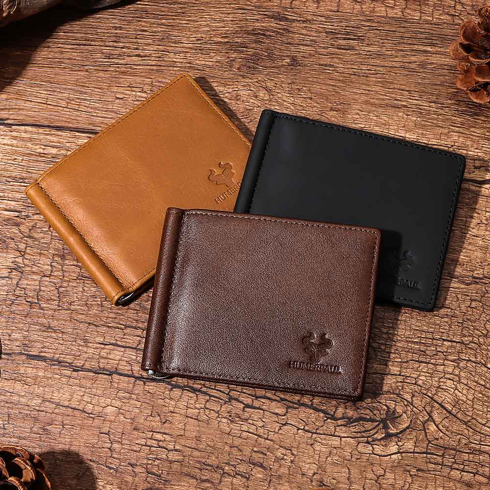 Genuine Leather Mens Slim Wall - огляд і ціна Money Clip Magnetic