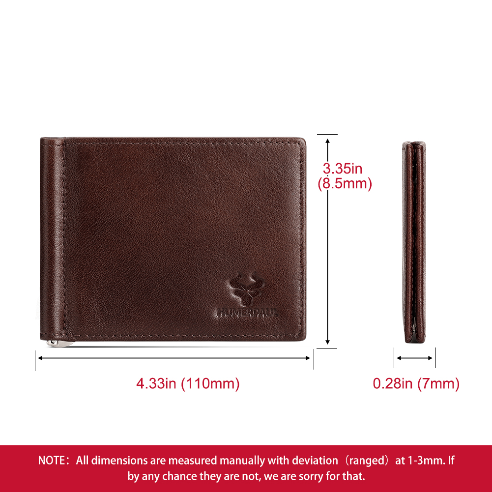 Genuine Leather Mens Slim Wall - огляд і ціна Money Clip Magnetic