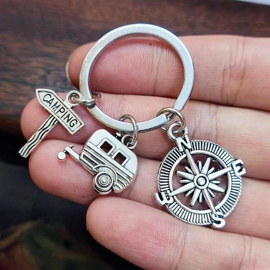 1/5/10/20/50/100pcs Camping RV - огляд і ціна Compass Keychain Mini