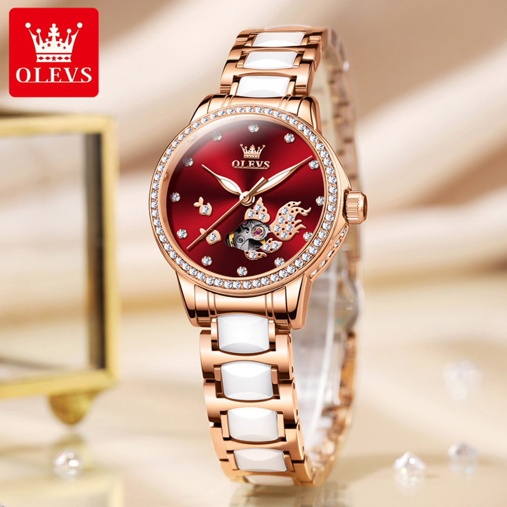 Koi Fish Dial Design OLEVS Cer - огляд і ціна Watch Winder Compact