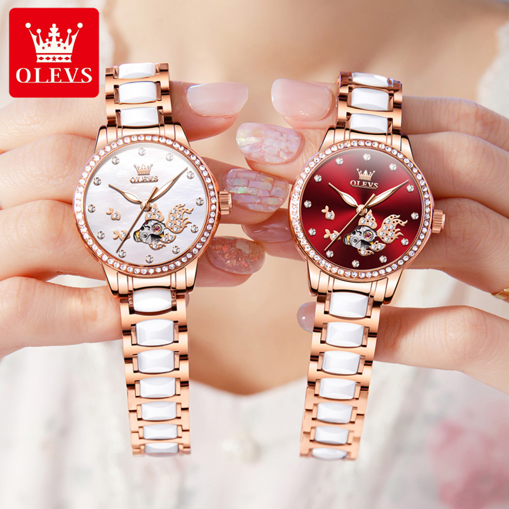 Koi Fish Dial Design OLEVS Cer - огляд і ціна Watch Winder Compact