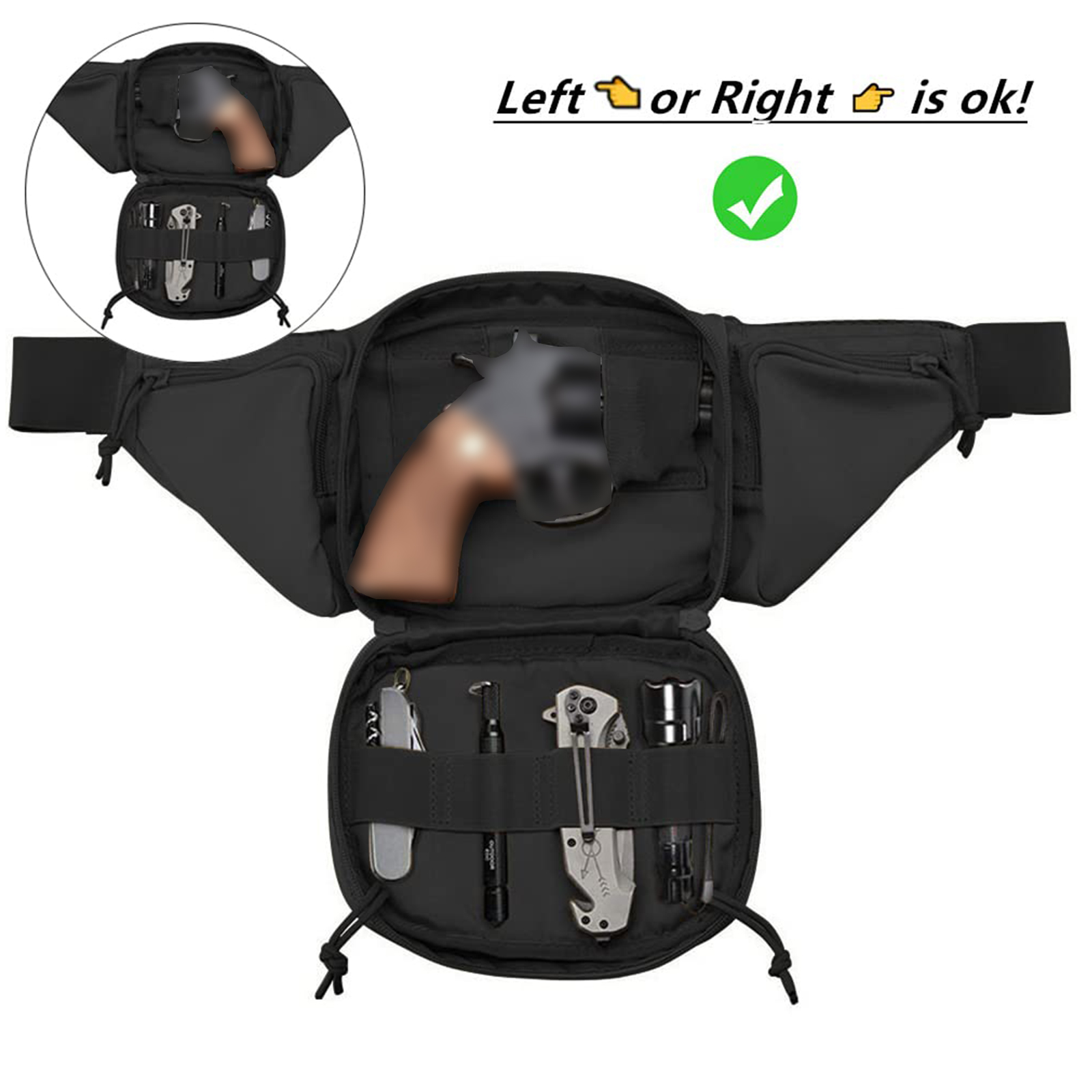 Tactical Fanny Pack Gun Holste - огляд і ціна Edc Concealed Carry Bag